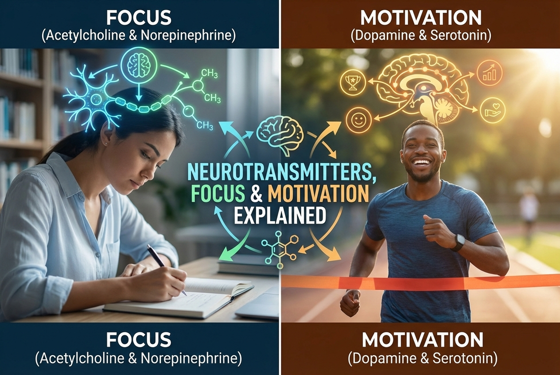 Neurotransmitter Science: Focus & Motivation Tips